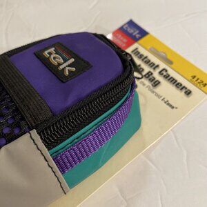 vtg Tek Y2K style instant camera photo bag new old stock purple teal